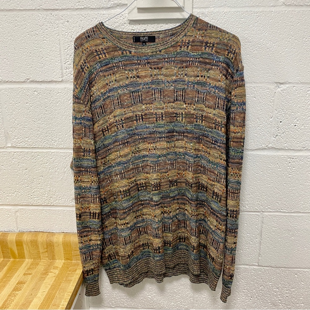 Italian Colorful sweater Cotton XXL